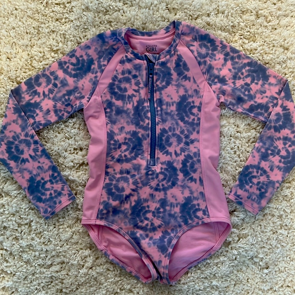 Athleta Kids Swim One Piece - Pink and Blue